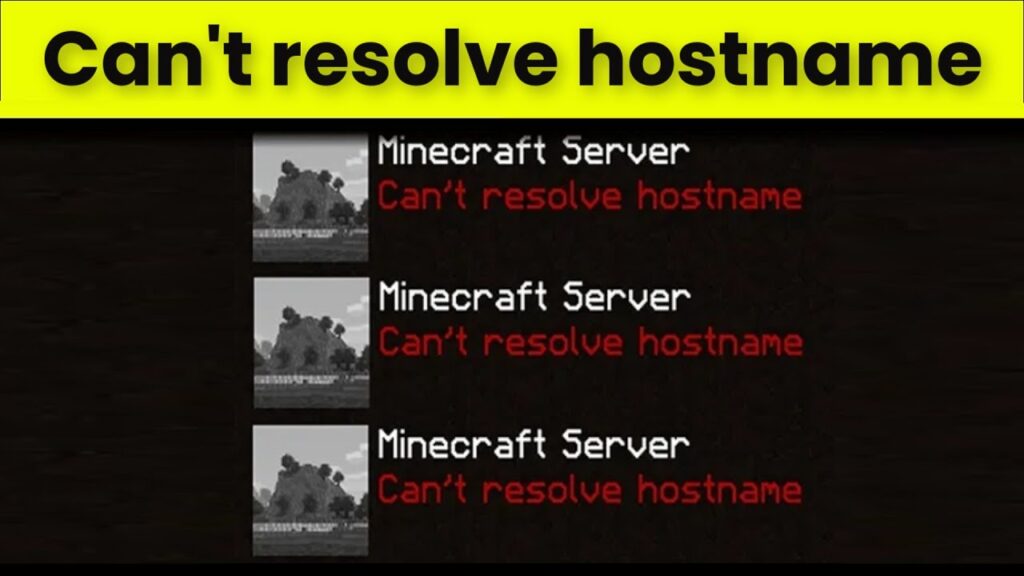 How to fix cant resolve host name