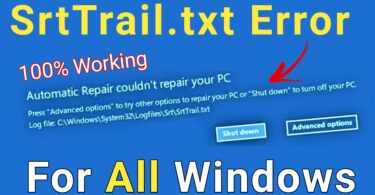 How To Fix SrtTrail.txt Error