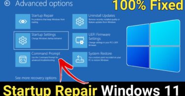 Startup Repair Windows 11